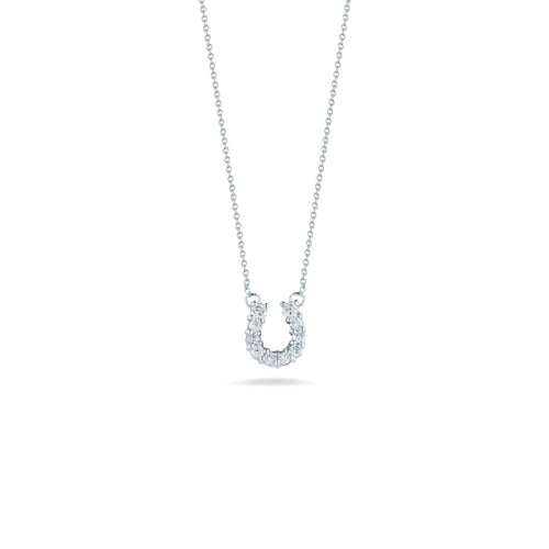 Roberto Coin Jewelry - 18KT GOLD HORSESHOE PENDANT WITH DIAMONDS | Manfredi Jewels