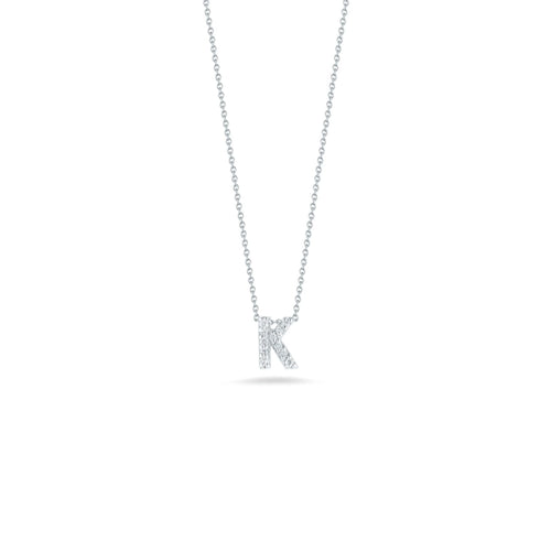 Roberto Coin Jewelry - 18Kt Gold Love Letter K Pendant With Diamonds 001634Awchxk | Manfredi Jewels