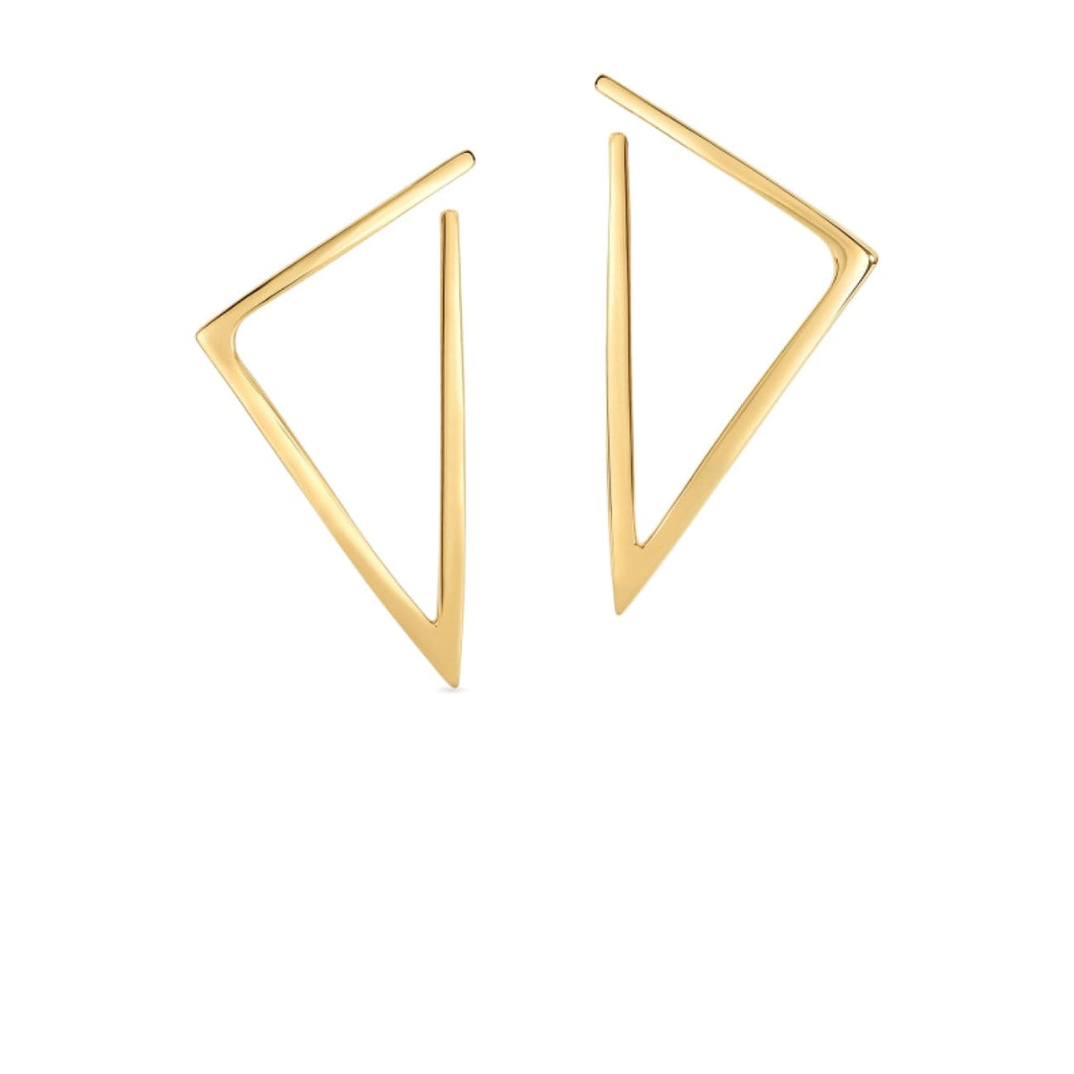 Roberto Coin Jewelry - 18KT GOLD TRIANGLE EARRINGS | Manfredi Jewels
