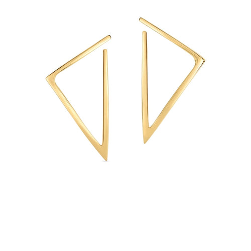 Roberto Coin Jewelry - 18KT GOLD TRIANGLE EARRINGS | Manfredi Jewels