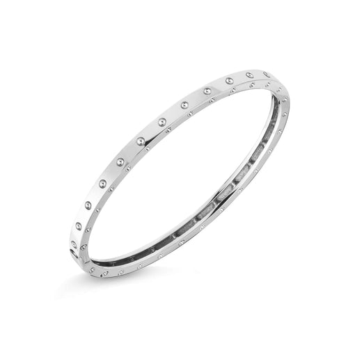 Roberto Coin Jewelry - 18KT White Gold Bangle Symphony Pois Moi | Manfredi Jewels