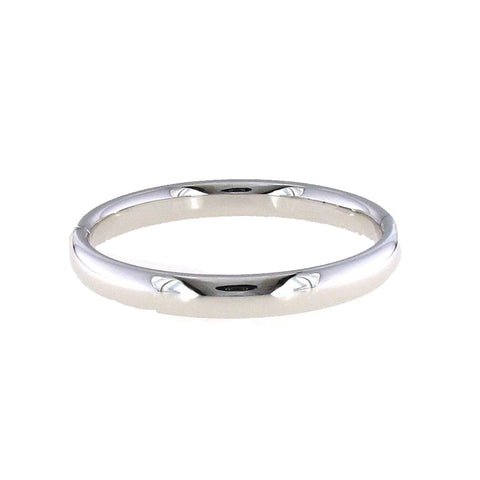 18KT White Gold Wide Oval Hinged Bangle