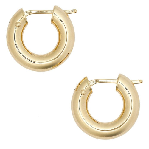 Roberto Coin Jewelry - 18KT YELLOW GOLD 15MM ROUND PERFECT HOOPS | Manfredi Jewels