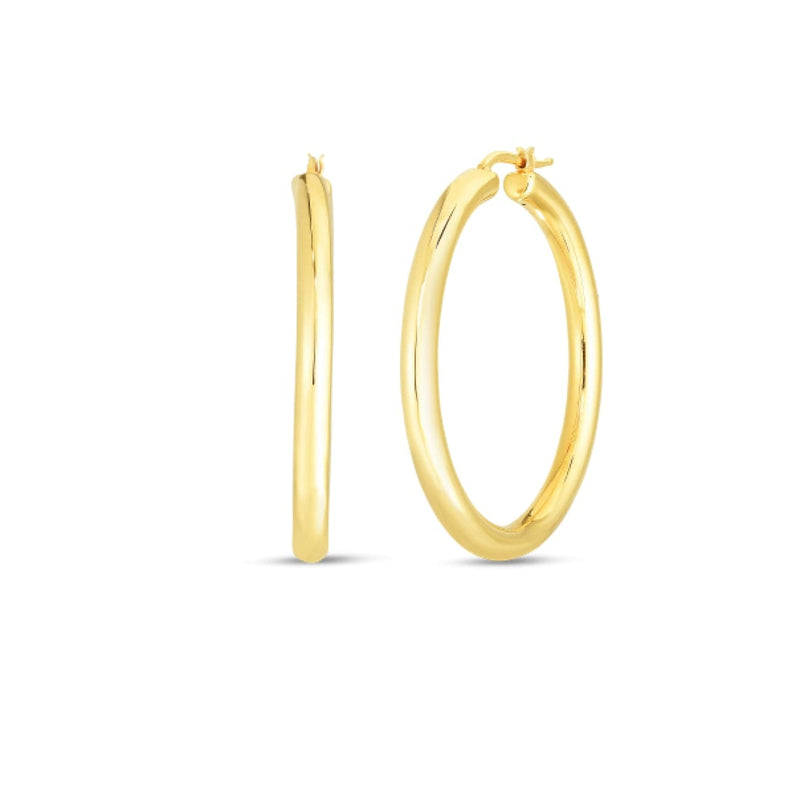 Roberto Coin Jewelry - 18KT Yellow Gold 43mm Oro Classic Hoop Earrings | Manfredi Jewels