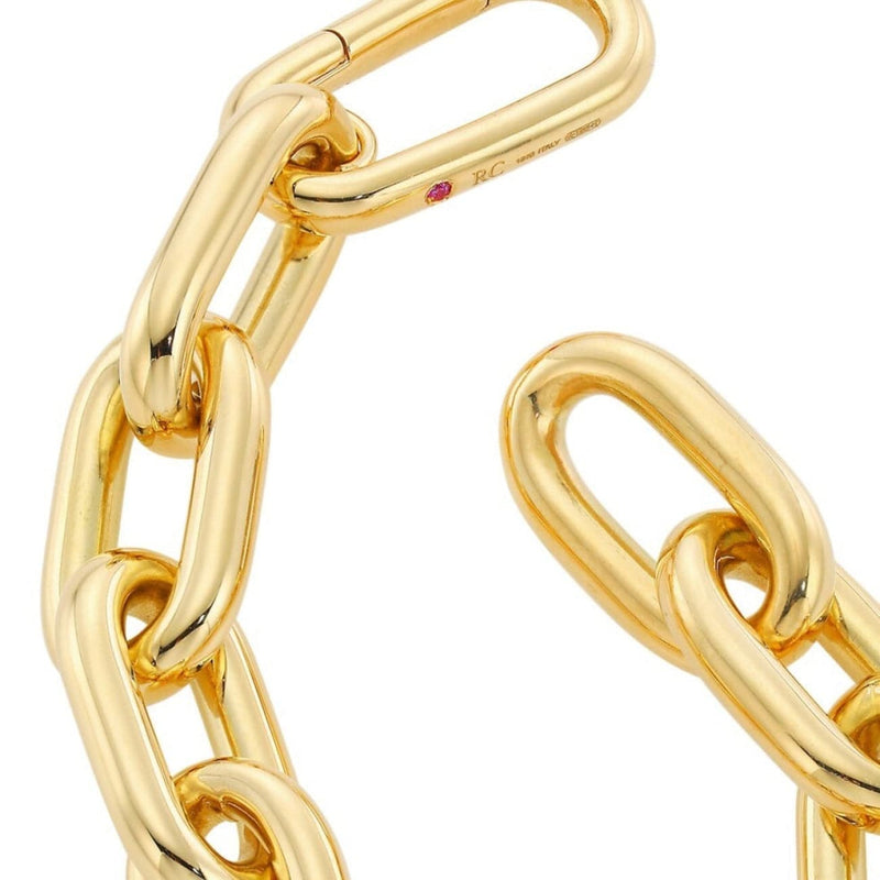 Roberto Coin Jewelry - 18KT YELLOW GOLD CHUNKY PAPERCLIP BRACELET | Manfredi Jewels