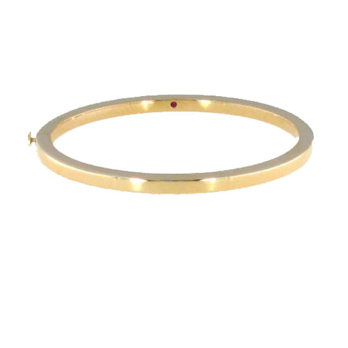 Roberto Coin Jewelry - 18KT Yellow Gold Hinged Oval Bangle | Manfredi Jewels