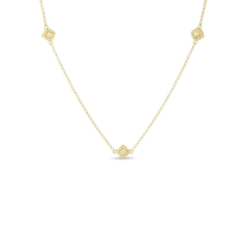 Roberto Coin Jewelry - 18KT Yellow Gold Palazzo Ducale Necklace with Diamonds | Manfredi Jewels