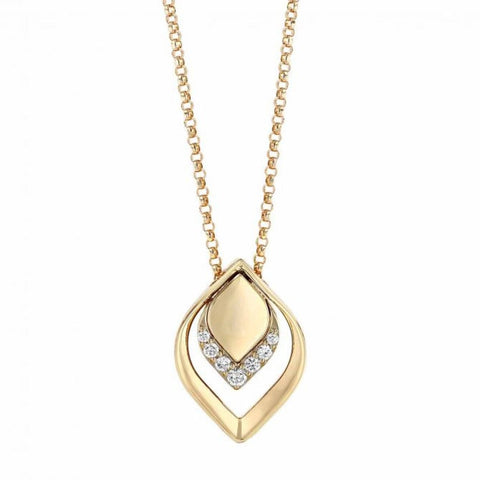 18KT YELLOW GOLD PETAL NECKLACE