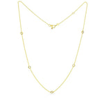 Roberto Coin Jewelry - 5 STATION NECKLACE 18K YELLOW GOLD | Manfredi Jewels
