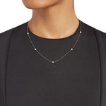 Roberto Coin Jewelry - 5 STATION NECKLACE 18K YELLOW GOLD | Manfredi Jewels