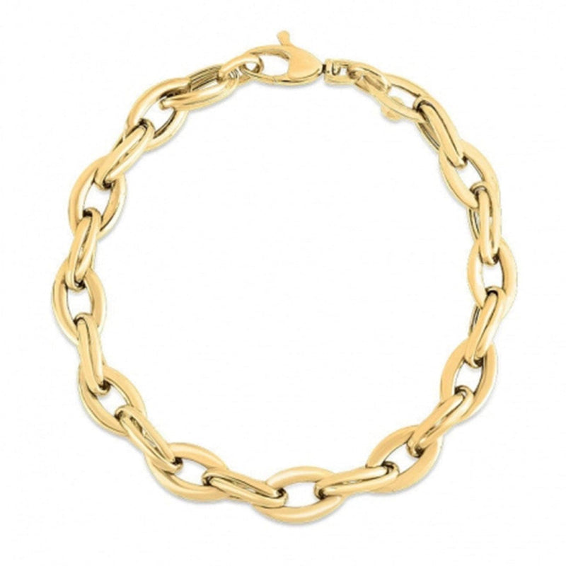 Roberto Coin Jewelry - ALMOND LINK CHAIN BRACELET | Manfredi Jewels