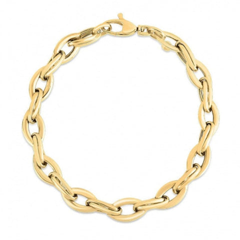 ALMOND LINK CHAIN BRACELET