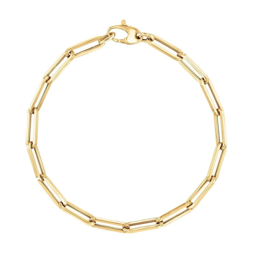 Roberto Coin Jewelry - ALTERNATING SIZE PAPERCLIP LINK BRACELET | Manfredi Jewels