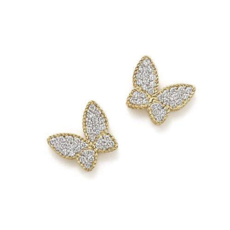 Roberto Coin Jewelry - Butterfly Earrings With Diamonds | Manfredi Jewels