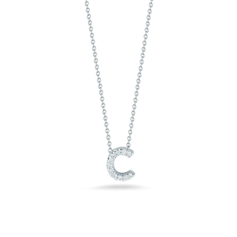 Roberto Coin Jewelry - LOVE LETTER C PENDANT WITH DIAMONDS | Manfredi Jewels