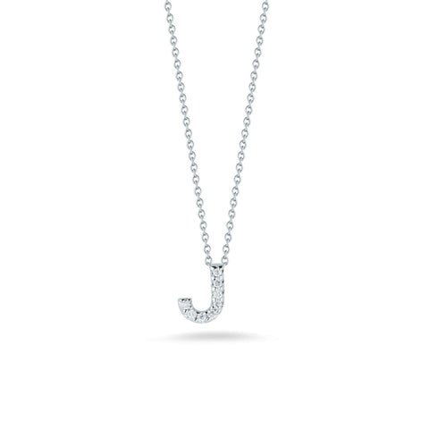 LOVE LETTER J PENDANT WITH DIAMONDS