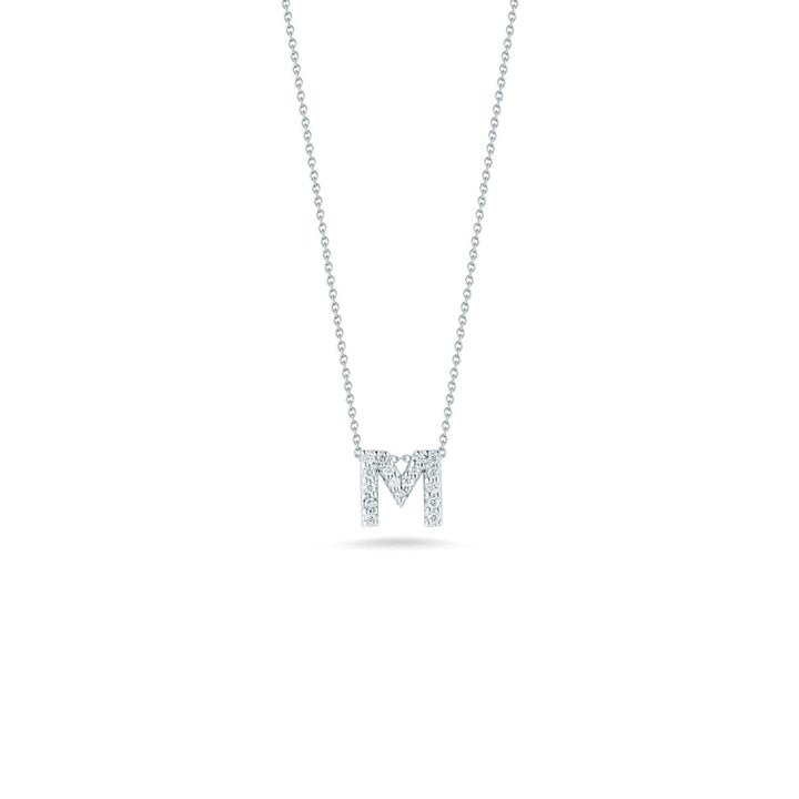 Roberto Coin Jewelry - LOVE LETTER M PENDANT WITH DIAMONDS | Manfredi Jewels