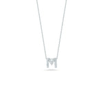 Roberto Coin Jewelry - LOVE LETTER M PENDANT WITH DIAMONDS | Manfredi Jewels