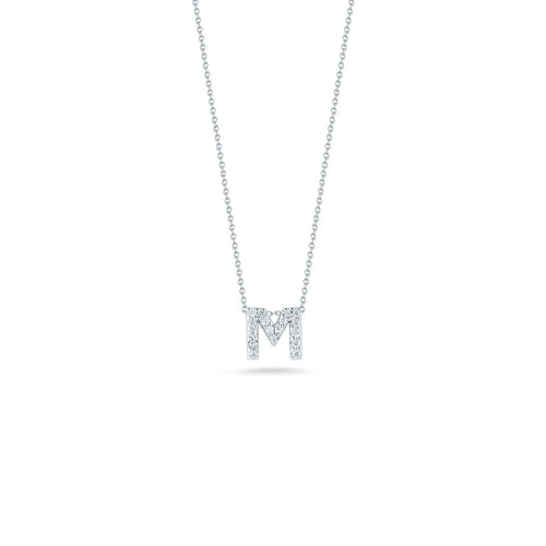 Roberto Coin Jewelry - LOVE LETTER M PENDANT WITH DIAMONDS | Manfredi Jewels