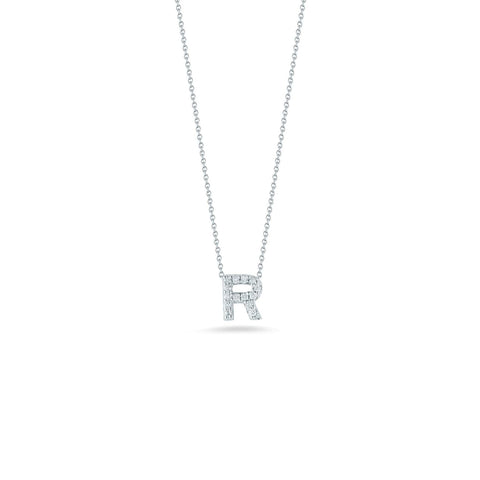 LOVE LETTER R PENDANT WITH DIAMONDS