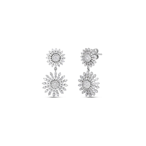 Sunburst Dangling Diamond Earring