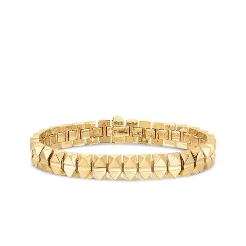 YELLOW OBELISCO NARROW BRACELET WITH DIAMOND ACCENT