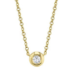 Shy Creation Jewelry - 0.05CT DIAMOND BEZEL NECKLACE | Manfredi Jewels