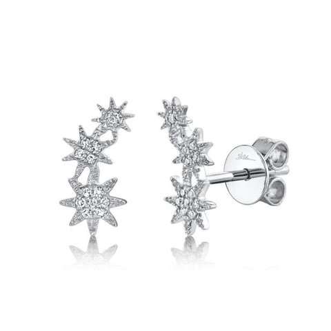 0.06CT DIAMOND STAR STUD EARRING