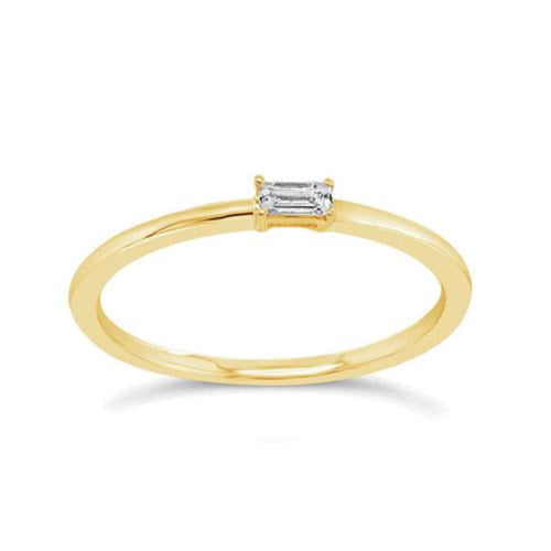 Shy Creation Jewelry - 0.07CT YELLOW GOLD DIAMOND RING | Manfredi Jewels