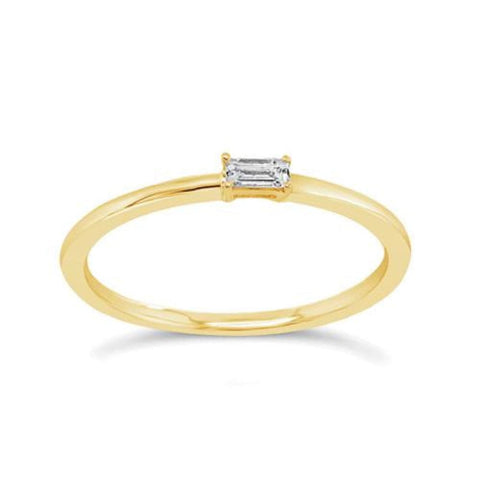 0.07CT YELLOW GOLD DIAMOND RING