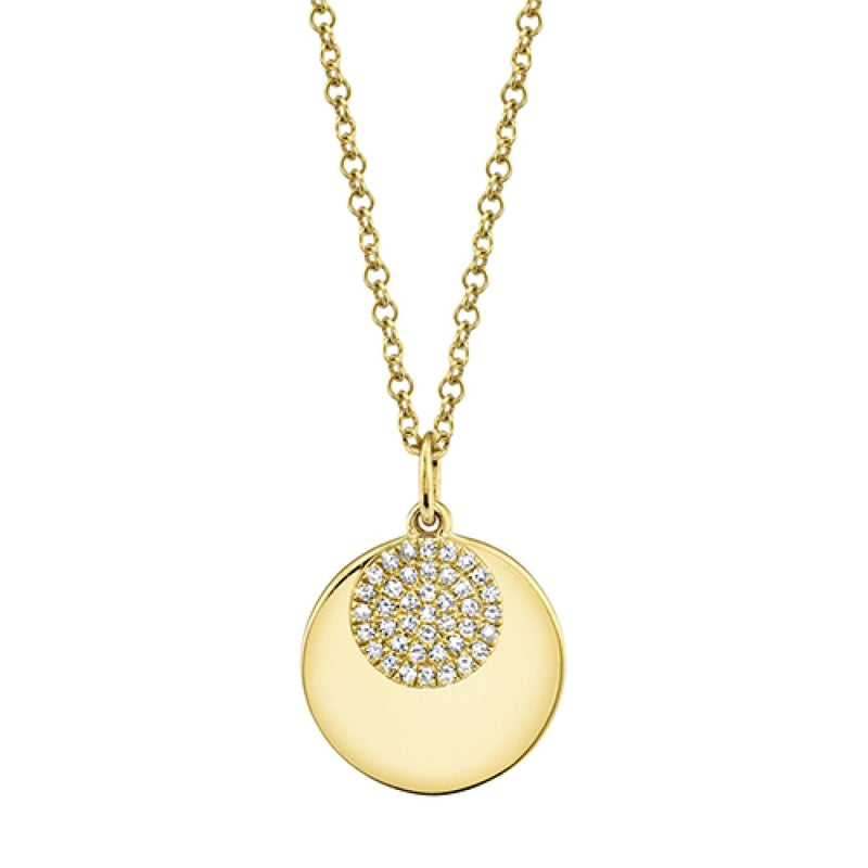 Shy Creation Jewelry - 0.09CT YELLOW GOLD DIAMOND PENDANT | Manfredi Jewels