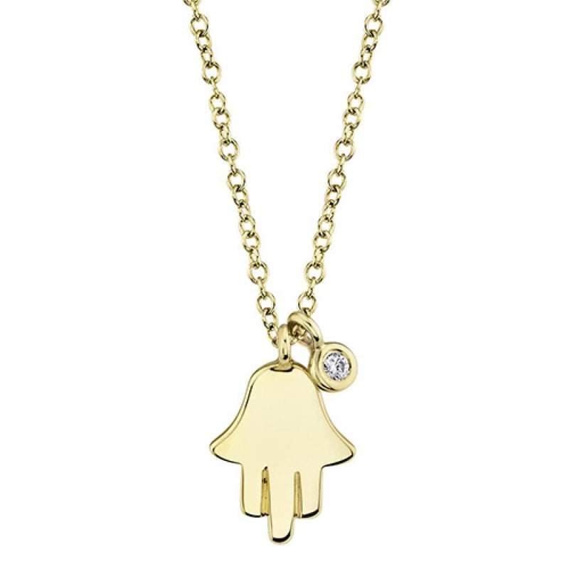 Shy Creation Jewelry - 0.11ct 14K Diamond Pave Butterfly Necklace | Manfredi Jewels