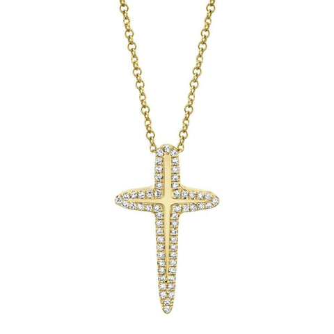 0.13CT DIAMOND CROSS NECKLACE