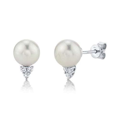 0.14 ROUND DIAMOND WITH MOTHER OF PEARL EARRINGS