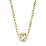 Shy Creation Jewelry - 0.20CT DIAMOND BEZEL NECKLACE | Manfredi Jewels