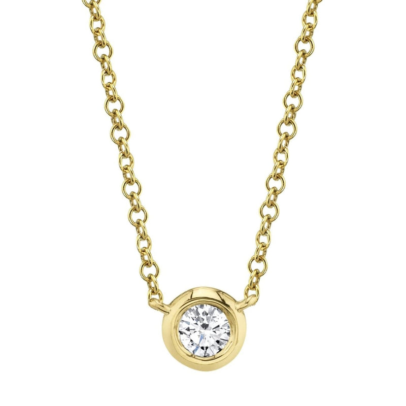 Shy Creation Jewelry - 0.20CT DIAMOND BEZEL NECKLACE | Manfredi Jewels