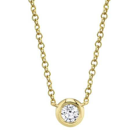 0.20CT DIAMOND BEZEL NECKLACE