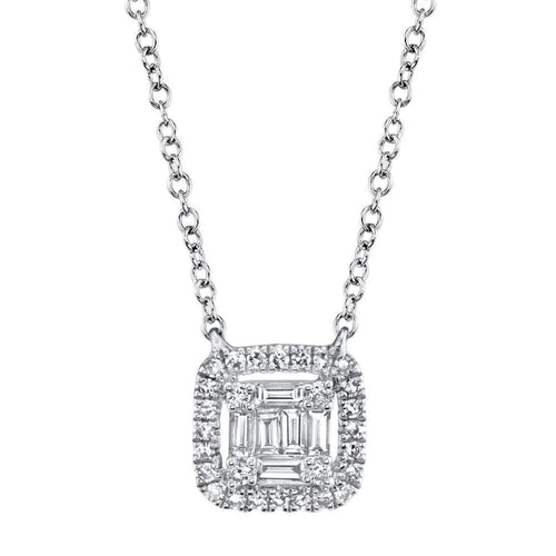 Shy Creation Jewelry - 0.22CT DIAMOND BAGUETTE NECKLACE | Manfredi Jewels