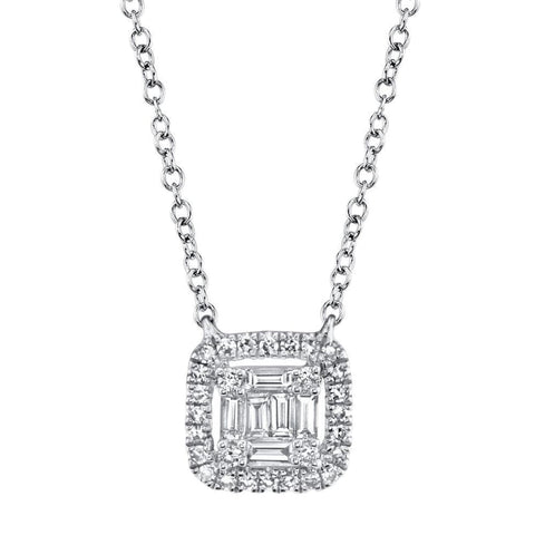 0.22CT DIAMOND BAGUETTE NECKLACE