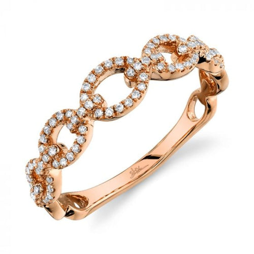 Shy Creation Jewelry - 0.23CT DIAMOND LINK RING | Manfredi Jewels