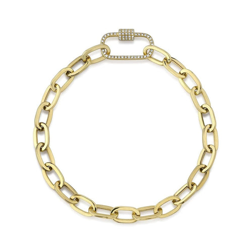 Shy Creation Jewelry - 0.23CT DIAMOND PAPER CLIP LINK BRACELET | Manfredi Jewels
