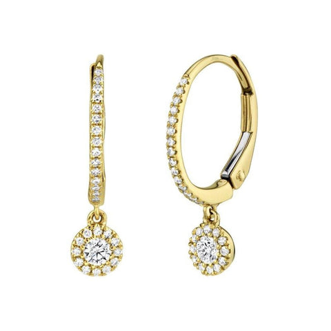 0.30ct 14k Yellow Gold Diamond Earring