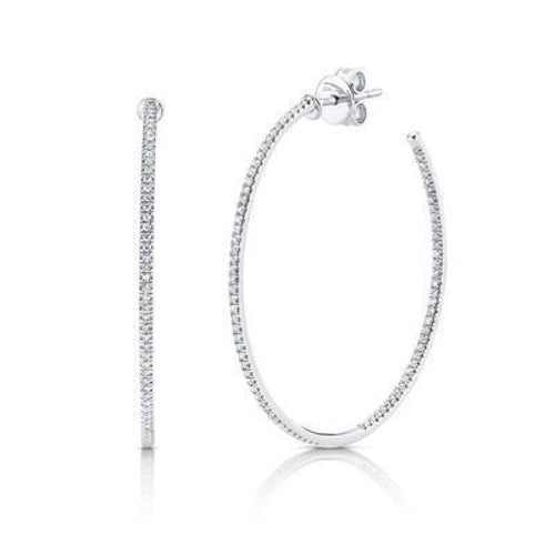 Shy Creation Jewelry - 0.36CT DIAMOND HOOP EARRING | Manfredi Jewels