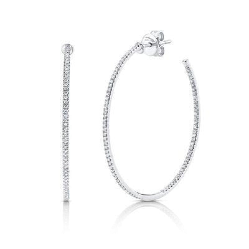 Shy Creation Jewelry - 0.36CT DIAMOND HOOP EARRING | Manfredi Jewels