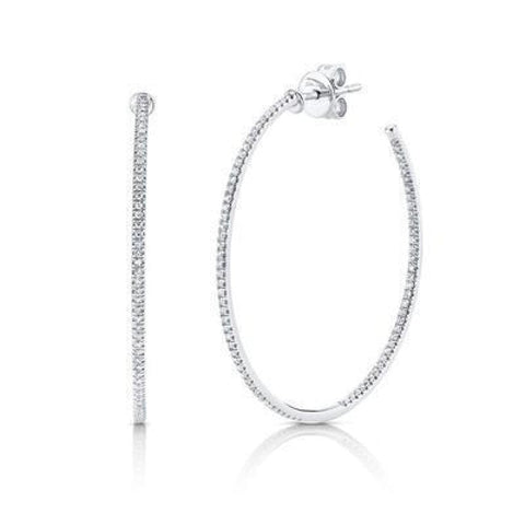 0.36CT DIAMOND HOOP EARRING