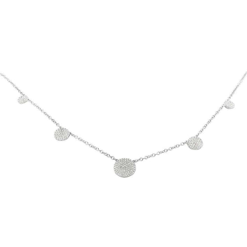 Shy Creation Jewelry - 0.42CT DIAMOND PAVE CIRCLE NECKLACE | Manfredi Jewels