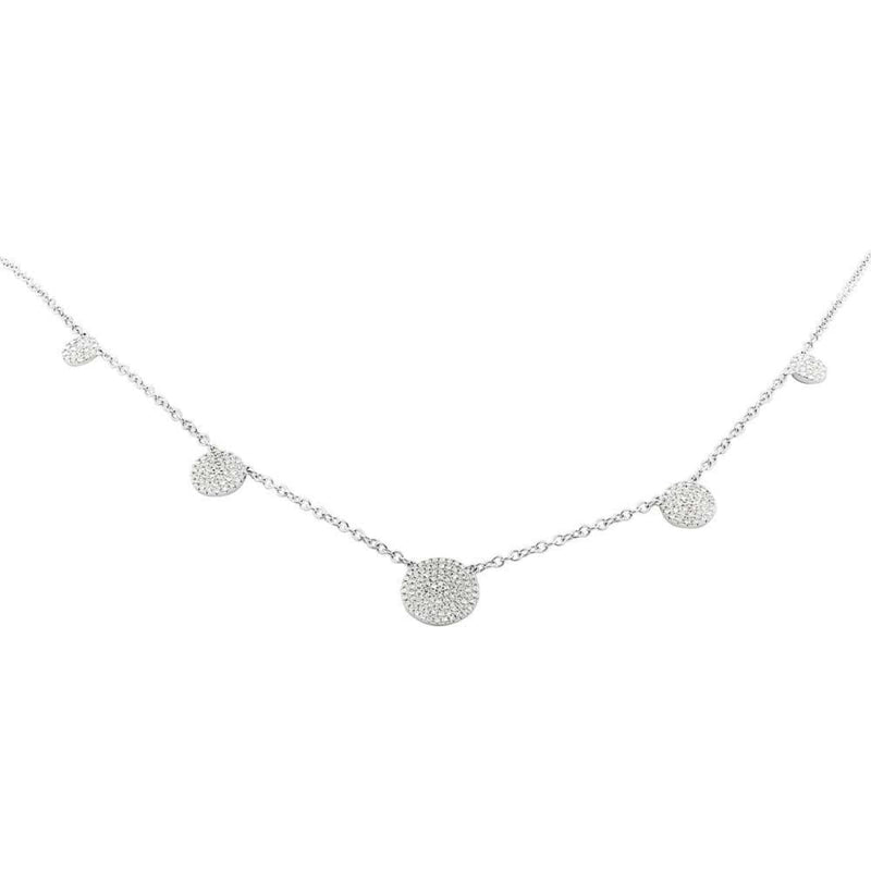 Shy Creation Jewelry - 0.42CT DIAMOND PAVE CIRCLE NECKLACE | Manfredi Jewels