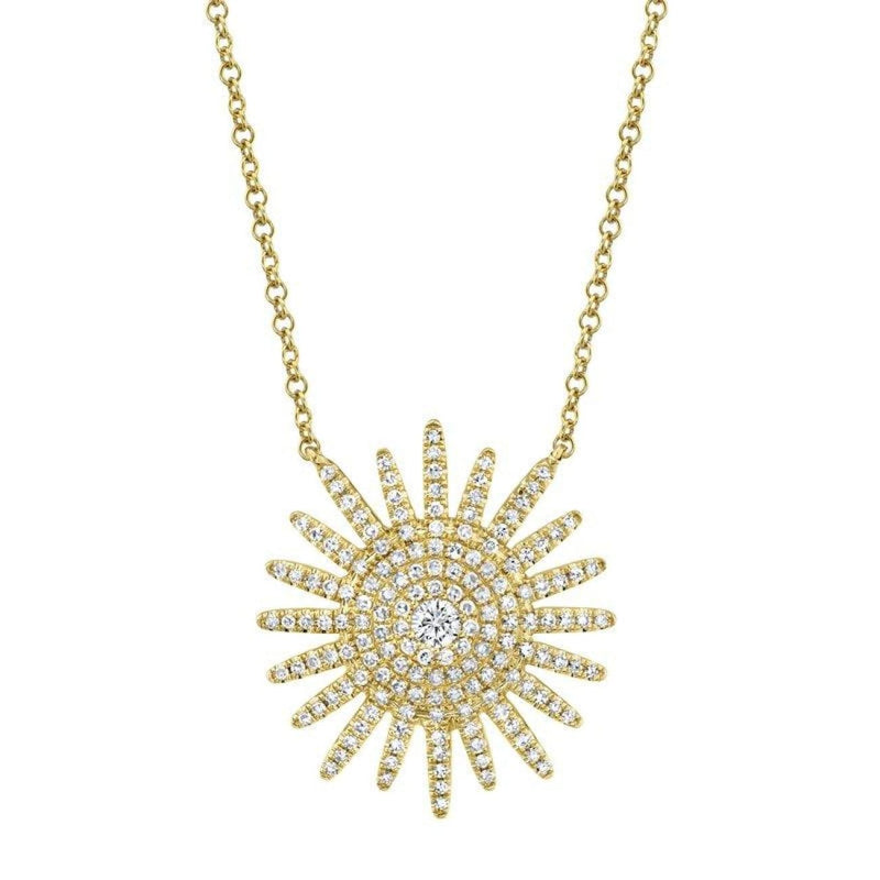 Shy Creation Jewelry - 0.43ct 14k Yellow Gold Diamond Necklace | Manfredi Jewels