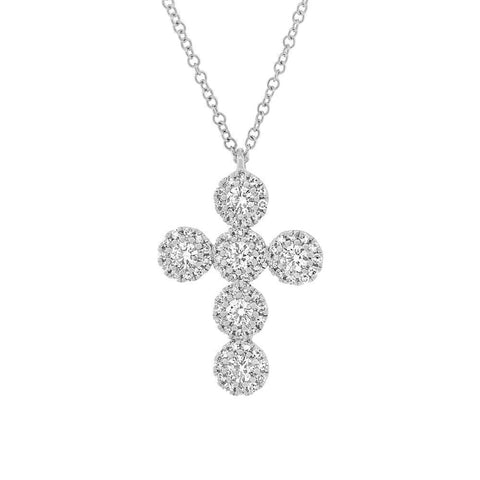 0.44CT DIAMOND CROSS NECKLACE