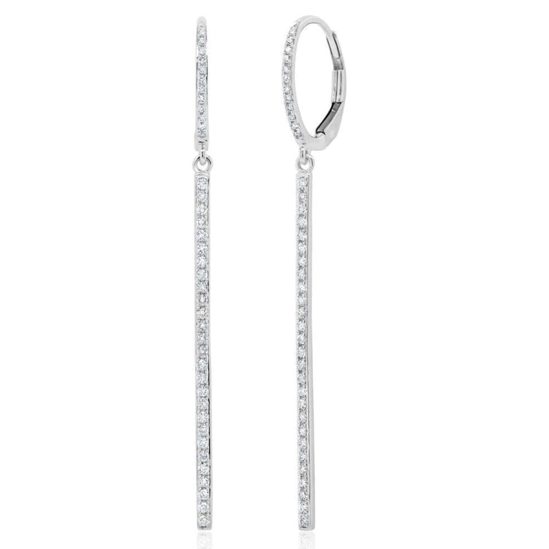 Shy Creation Jewelry - 0.48CT DIAMOND BAR EARRING | Manfredi Jewels